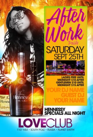 After Work Black Party after work black party Event flyers