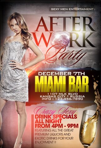 After Work Party after work party Event flyers