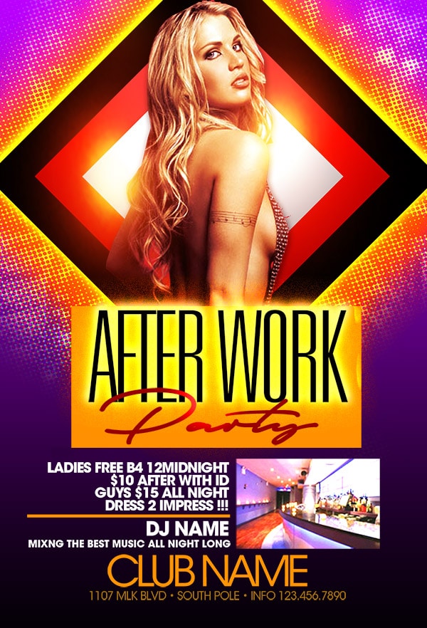 After Work Sexy Party after work sexy party Event flyers