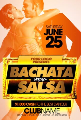 Bachata Vs Salsa bachata vs salsa Music flyers