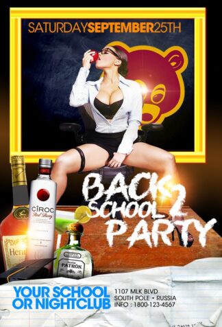 Back To School Hot Party back to school hot party Seasonal flyers