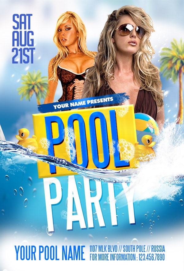 Beach Pool Party beach pool party Seasonal flyers