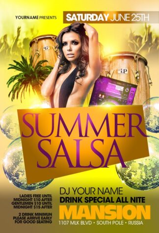 Beach Summer Salsa beach summer salsa Seasonal flyers