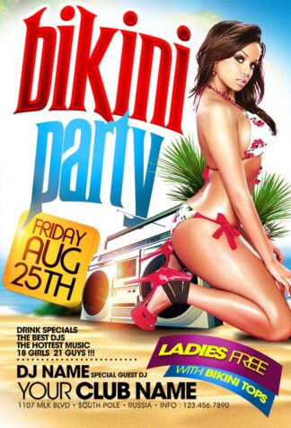Bikini Summer Party bikini summer party Seasonal flyers