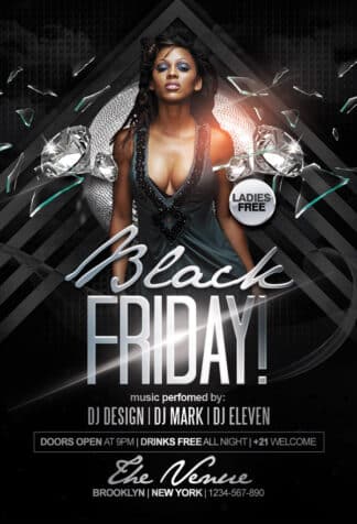 Black Friday Night Party black friday night party Seasonal flyers