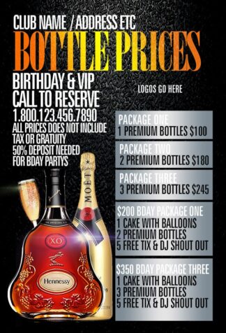 Bottle Package bottle package Event flyers