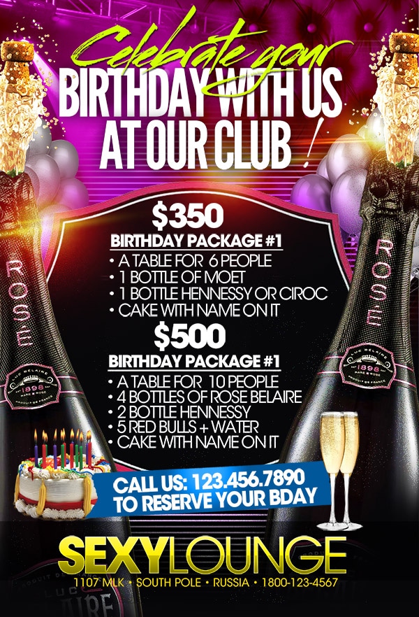 Celebrate Your Birthday celebrate your birthday Event flyers