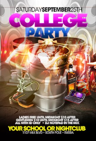 College Party House college party house Seasonal flyers