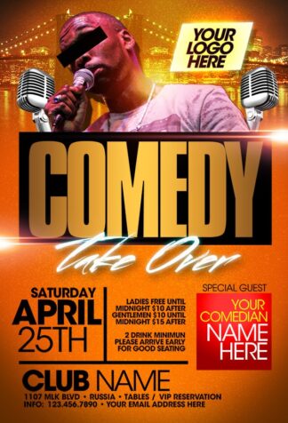 Comedy Take Over comedy take over Event flyers