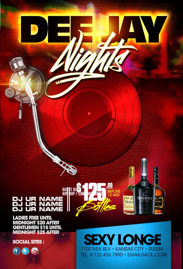 Dee Jay Nights dee jay nights Music flyers