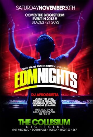 Edm Dance Night edm dance night Music flyers