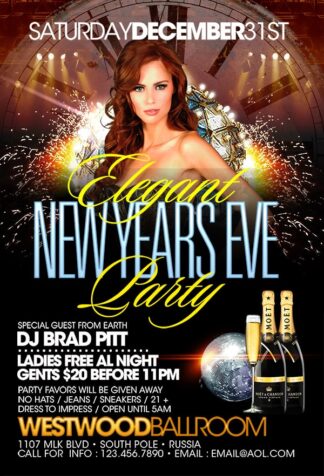 Elegant New Years Eve Party elegant new years eve party Seasonal flyers