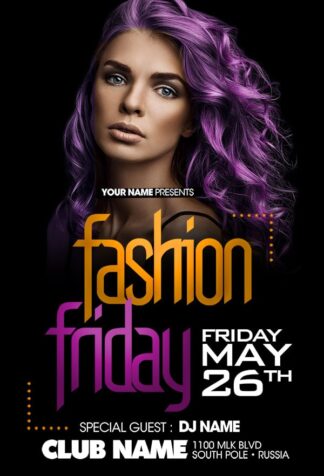 Fashion Fridays Party fashion fridays party Event flyers