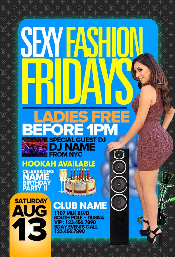 Fashion On Fridays fashion on fridays Event flyers