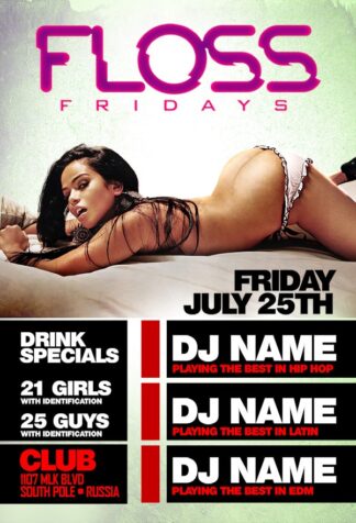 Floss Fridays floss fridays Event flyers