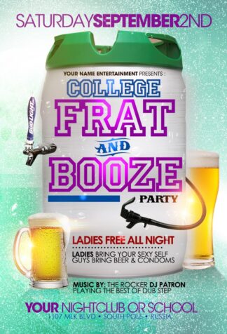 Frat And Booze Party frat and booze party Seasonal flyers