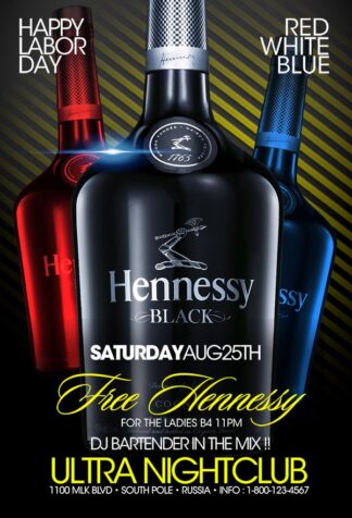 Free Hennessy free hennessy Event flyers