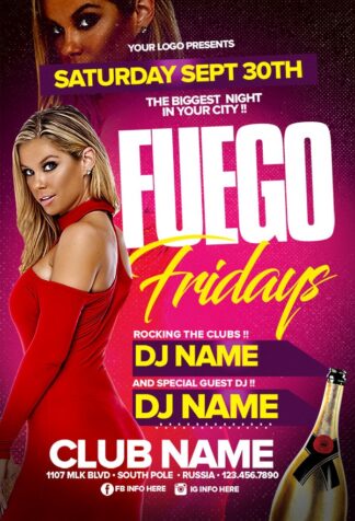 Fuego Fridays fuego fridays Music flyers