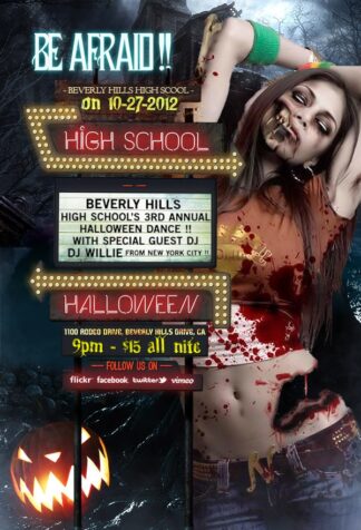Halloween High School Party halloween high school party Seasonal flyers