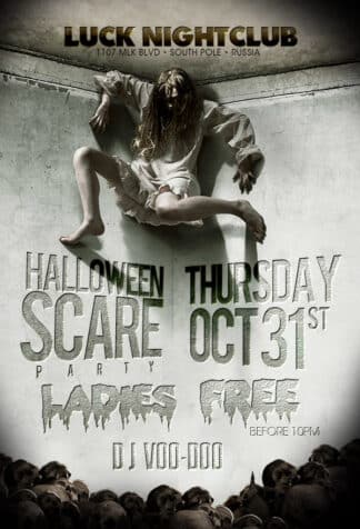 Halloween Scare Night halloween scare night Seasonal flyers