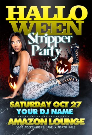 Halloween Stripper Party halloween stripper party Seasonal flyers