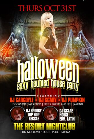 Haunted House Party haunted house party Seasonal flyers