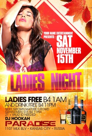 Hot Ladies Night hot ladies night Event flyers