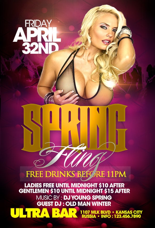 Hot Spring Fling hot spring fling Seasonal flyers