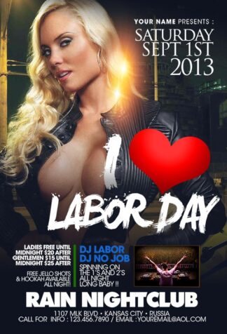 I Love Labor Day I love labor day Seasonal flyers