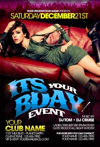 Its Your Bday its your bday Event flyers