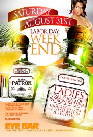 Labor Day Patron Party labor day patron party Seasonal flyers
