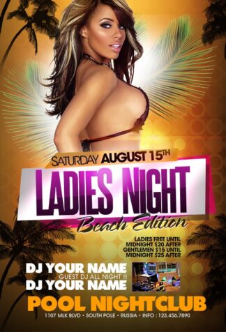 Ladies Night Beach ladies night beach Seasonal flyers