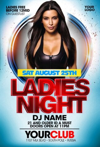 Ladies Night Club ladies night club Event flyers