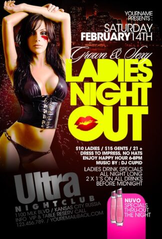 Ladies Night Out ladies night out Event flyers