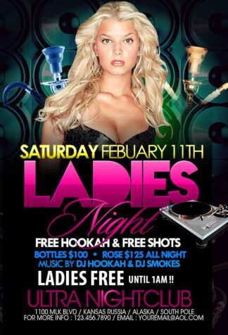 Ladies Night Pink ladies night pink Event flyers