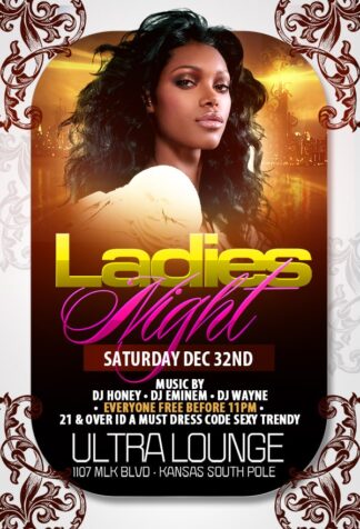 Ladies Night Ultra ladies night ultra Event flyers