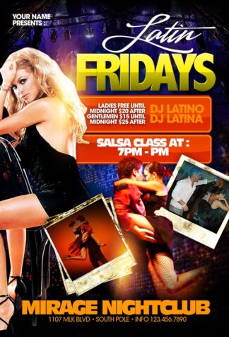 Latin Fridays latin fridays Event flyers