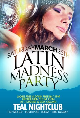 Latin Madness Party latin madness party Music flyers