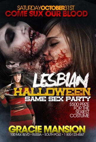 Lesbian Halloween lesbian halloween Seasonal flyers