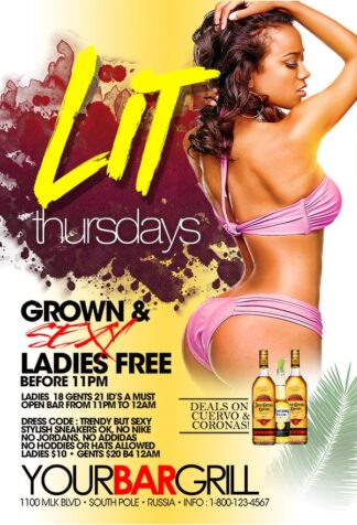 Lit Thursdays lit thursdays Event flyers