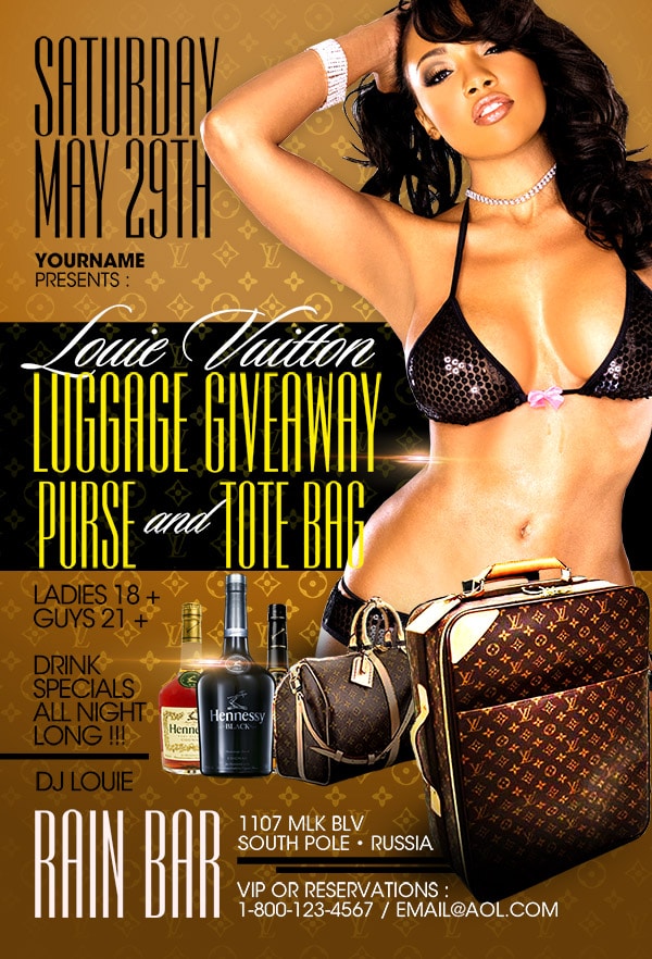 Louie Luggage Giveaway louie luggage giveaway Event flyers