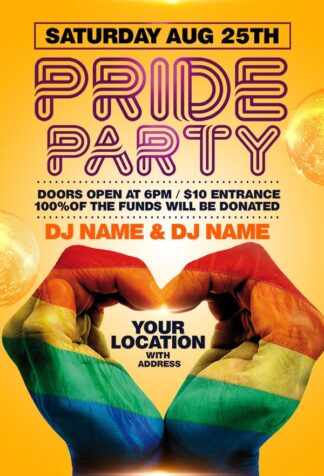Love Pride Party love pride party Community flyers