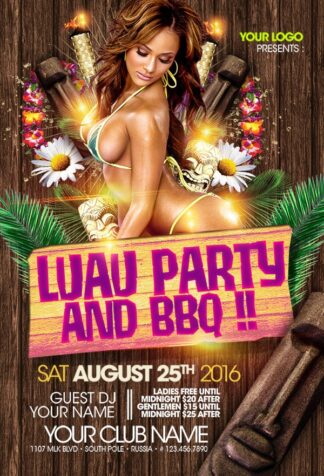 Luau Party luau party Seasonal flyers