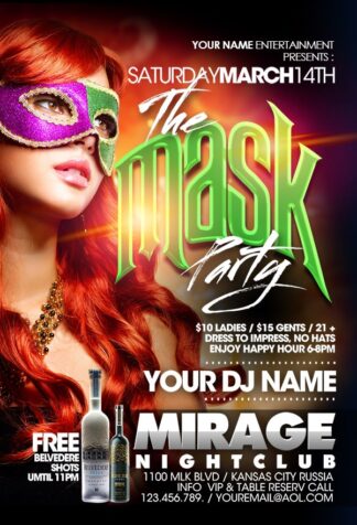 Mask Party mask party Event flyers