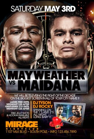 Mayweather Maidana mayweather maidana Event flyers