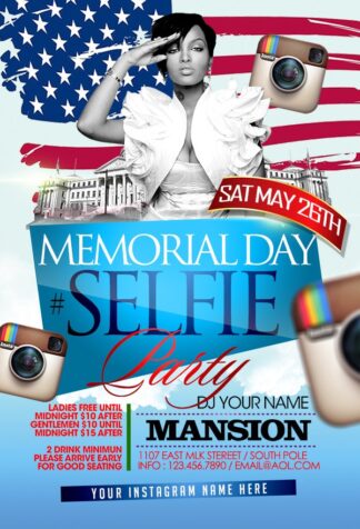 Memorial Day Selfie memorial day selfie Seasonal flyers