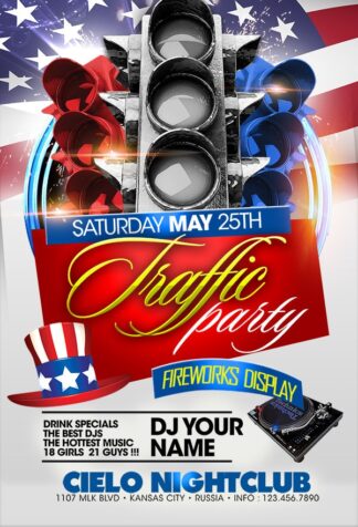 Memorial Day Traffic Party memorial day traffic party Seasonal flyers