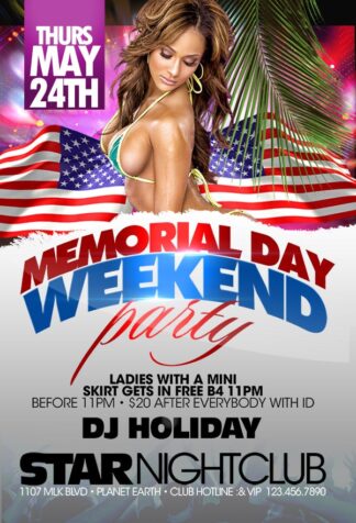 Memorial Day Weekend Party memorial day weekend party Seasonal flyers