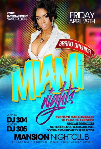 Miami Nights miami nights Seasonal flyers