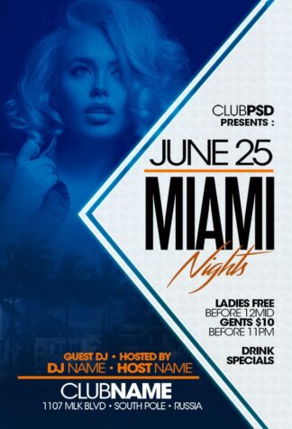 Miami Party All Night miami party all night Seasonal flyers